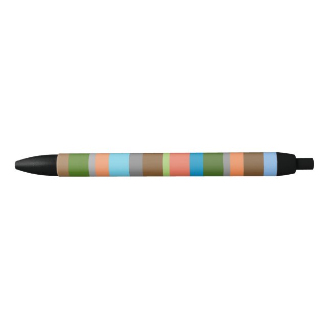 Warm color tones striped Pen (Front)