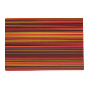 Warm Color - Trendy Style - Stripe Pattern Placemat