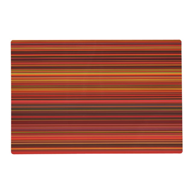 Warm Color - Trendy Style - Stripe Pattern Placemat (Back)