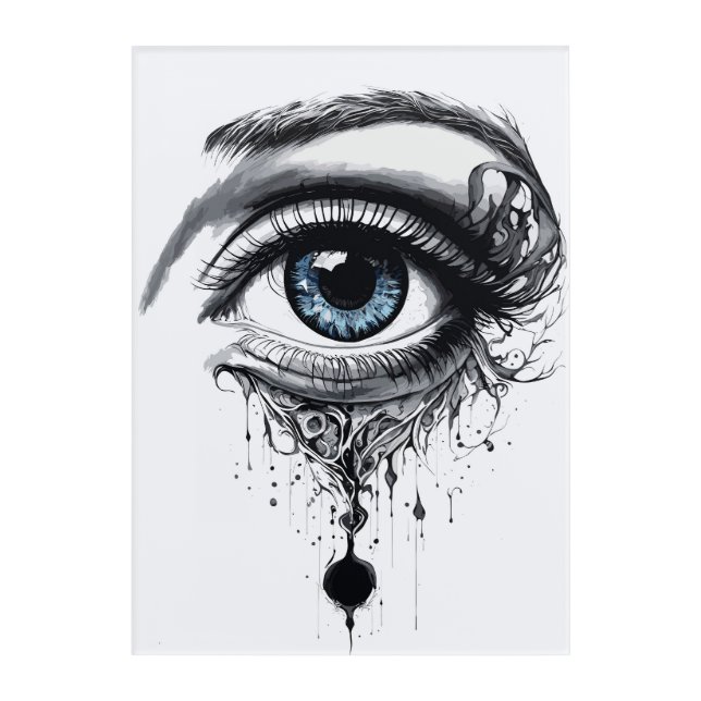 Warm-Colored Ink Eye Art (Front)