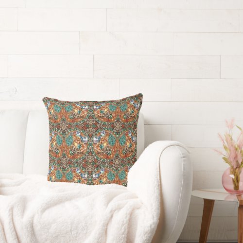 Warm Colored Reversible Throw Pillow by Joya Eve