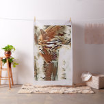 warm colored swimming tiger fabric