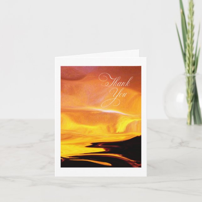 Warm Colorful Abstract design Thank You Card (Front)