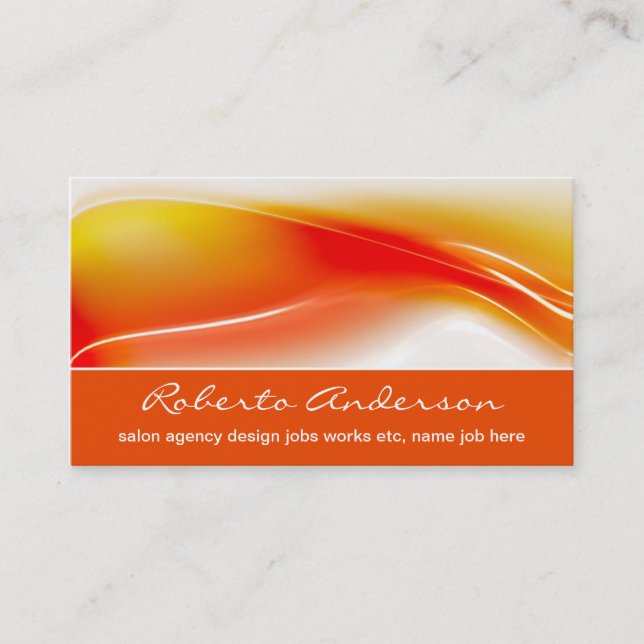 warm colorful colors business card (Front)