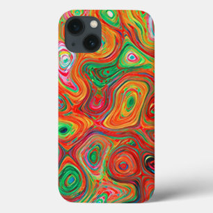 Warm Colorful Liquid Abstract Impressionist iPhone 13 Case