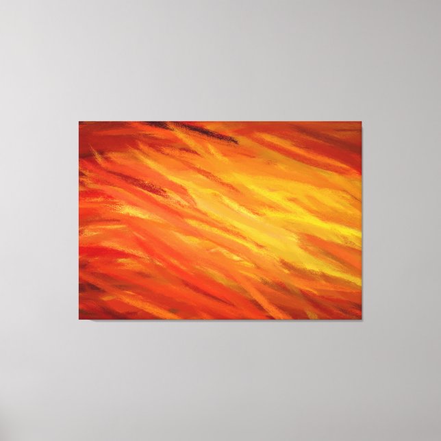 Warm Colors Abstract Art Painting 2 Canvas Print (Front)