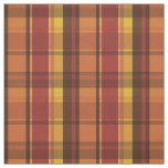 Warm Colors Autumn Theme Plaid Pattern Fabric