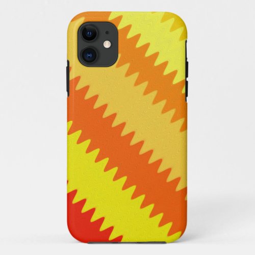 Warm colors chevron stripes 2 iPhone 11 case
