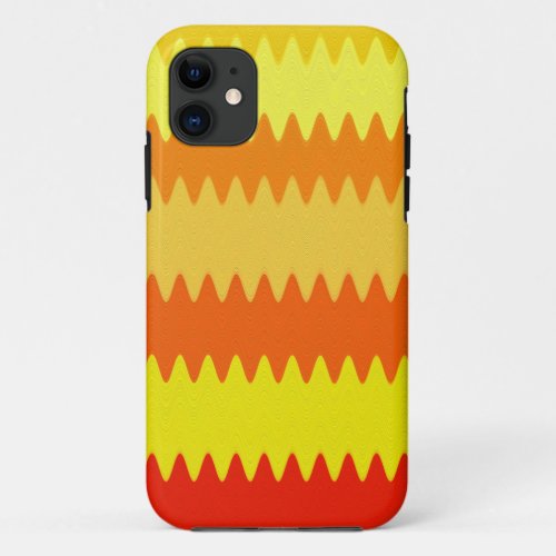 Warm colors chevron stripes iPhone 11 case