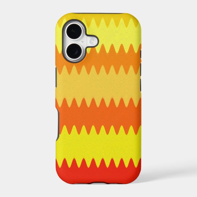 Warm colors chevron stripes iphone case (Back)