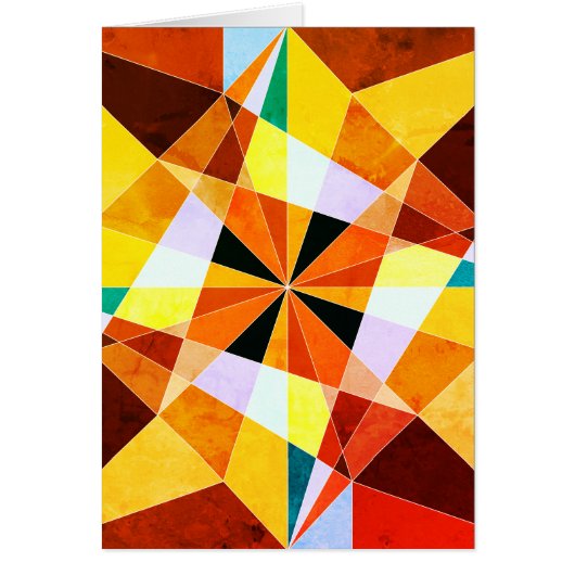 Warm Colors Cool Angular Geometric Shapes (Front)