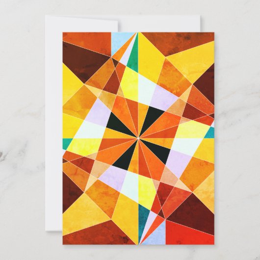 Warm Colors Cool Angular Geometric Shapes (Front)