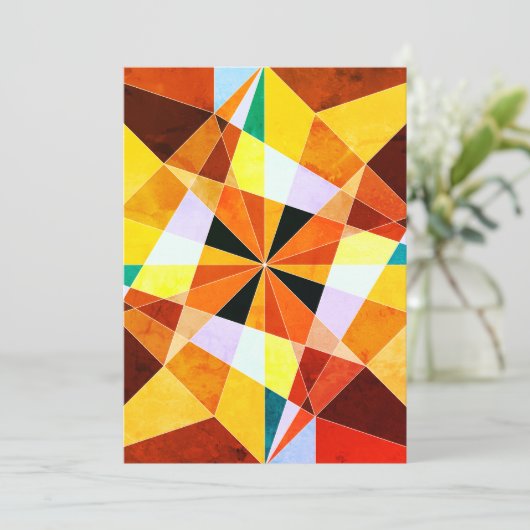 Warm Colors Cool Angular Geometric Shapes (Standing Front)