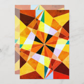 Warm Colors Cool Angular Geometric Shapes (Front/Back)