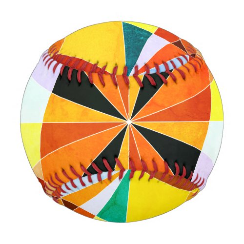 Warm Colors Cool Angular Geometric Shapes Baseball
