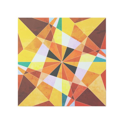 Warm Colors Cool Angular Geometric Shapes Gallery Wrap
