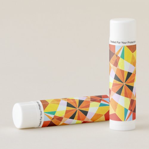 Warm Colors Cool Angular Geometric Shapes Lip Balm