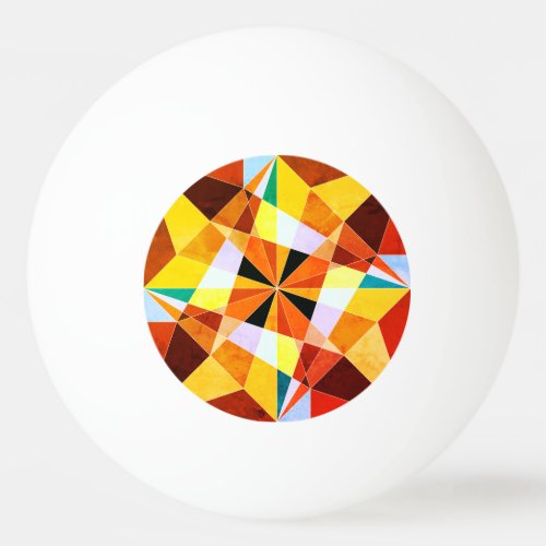 Warm Colors Cool Angular Geometric Shapes Ping_Pong Ball
