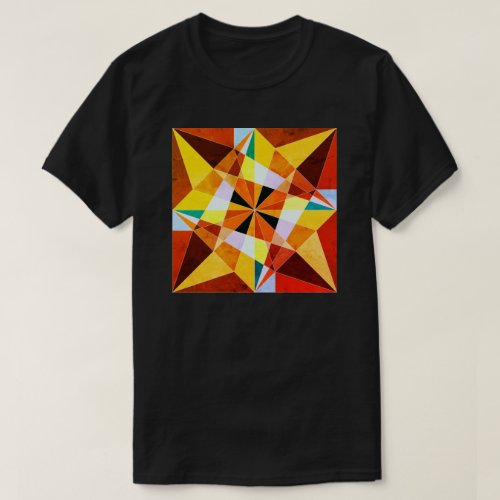 Warm Colors Cool Angular Geometric Shapes T_Shirt