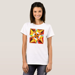 Warm Colors Cool Angular Geometric Shapes T-Shirt
