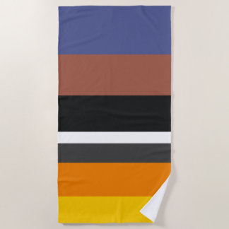 Warm Colors Familiar Horizontal Rectangles Beach Towel