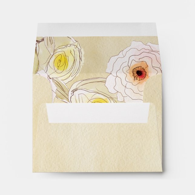 Warm Colors Floral Envelope (Back (Bottom))