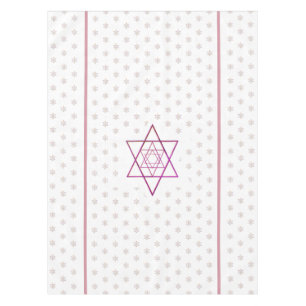 Warm Colors Jewish Holiday Stars Tablecloth