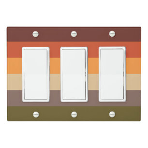 Warm Colors - Red Orange Yellow Tan Green Brown Light Switch Cover