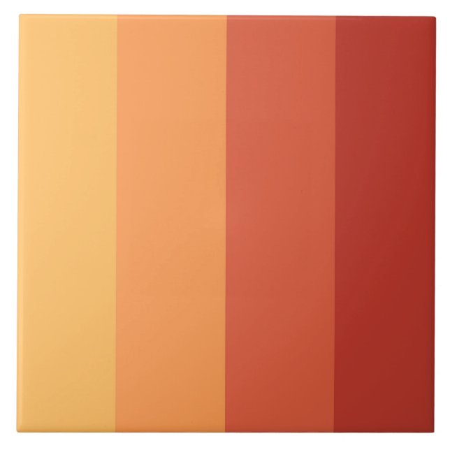 Warm colors - retro shades ceramic tile (Front)