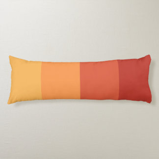 Warm colors - retro shades stripes  body pillow
