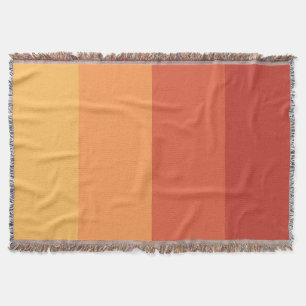 Warm colors - retro shades throw blanket