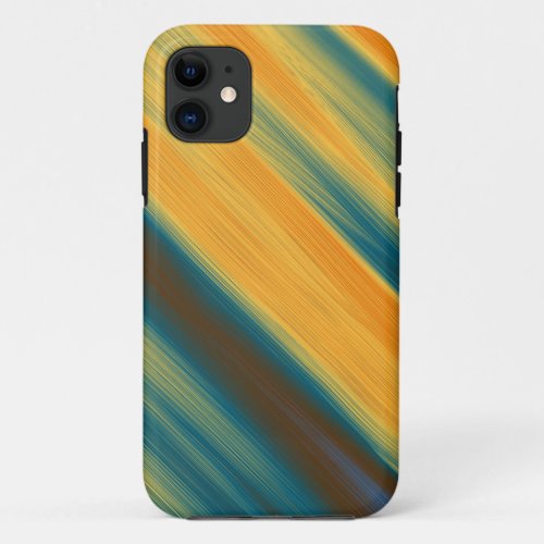 Warm colors stripes paint graphic art iPhone 11 case