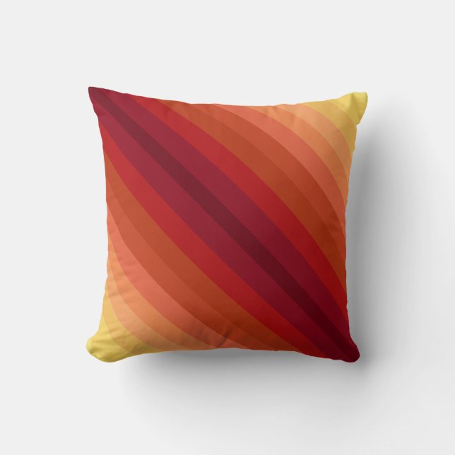 Warm Colors Throw Pillow (Front)