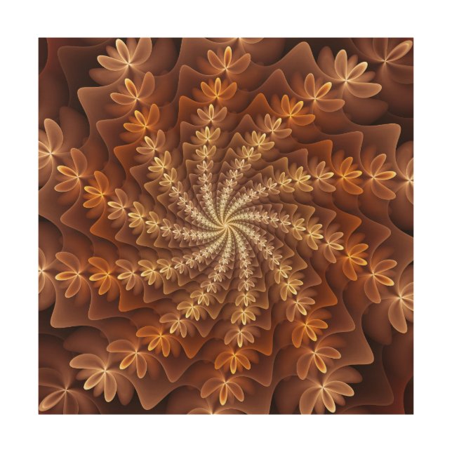 Warm Colors, Trippy Modern Fractal Art Pattern (Front)