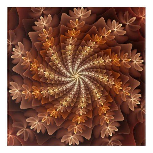 Warm Colors Trippy Modern Fractal Art Pattern