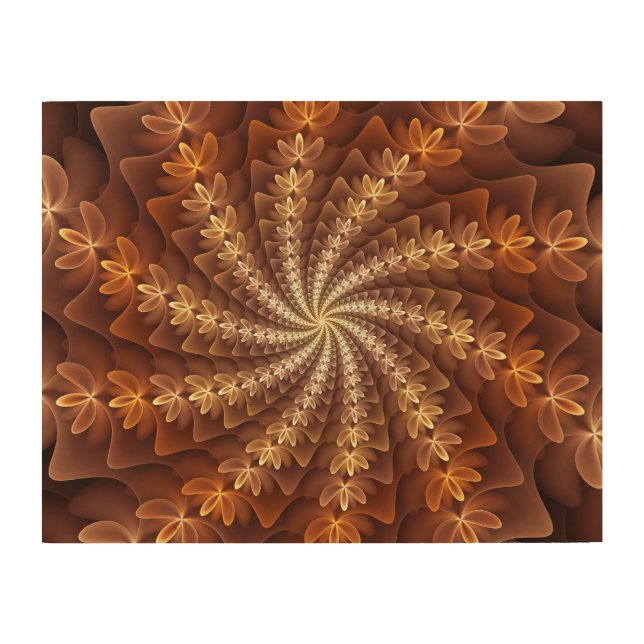 Warm Colors, Trippy Modern Fractal Art Pattern (Front)