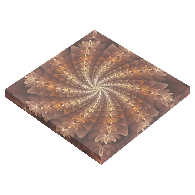 Warm Colors, Trippy Modern Fractal Art Pattern (3/4)