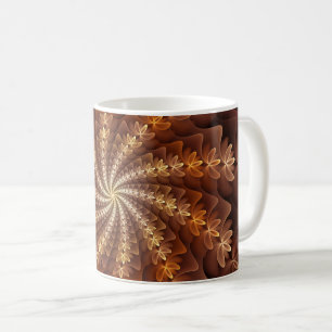 Warm Colors, Trippy Modern Fractal Art Pattern Coffee Mug