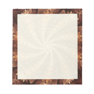 Warm Colors, Trippy Modern Fractal Art Pattern Notepad