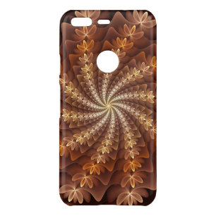 Warm Colors, Trippy Modern Fractal Art Pattern Uncommon Google Pixel Case