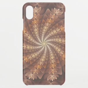 Warm Colors, Trippy Modern Fractal Art Pattern iPhone XS Max Case
