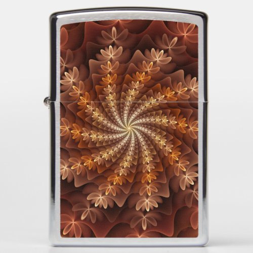Warm Colors Trippy Modern Fractal Art Pattern Zippo Lighter