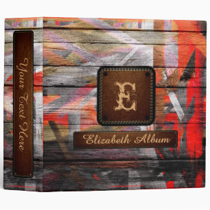 Warm Colors Wood Elegant Album Leather Look #5 Binder