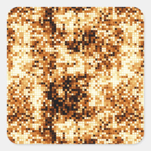 Warm colours square tiles abstract pattern square sticker