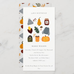 Warm Cozy Autumn Essential Any Age Birthday Invite