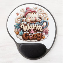 Warm & Cozy Hot Cocoa Gel Mouse Pad