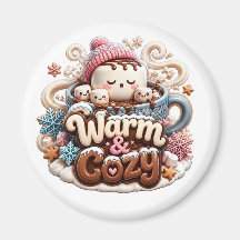 Warm & Cozy Hot Cocoa Magnet