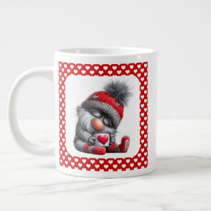 "Warm & Cozy" Sleepy Gnome Winter Cocoa Giant Coffee Mug