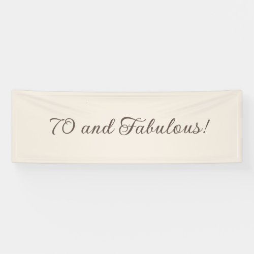 Warm Cream Birthday Banner Elegant Minimalist
