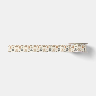 Warm Cream Teddy Bear Satin Ribbon
